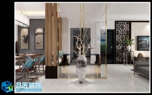 普罗旺世龙之梦130平米新中式风格装修效果图-信阳品匠装饰设计师代表作品