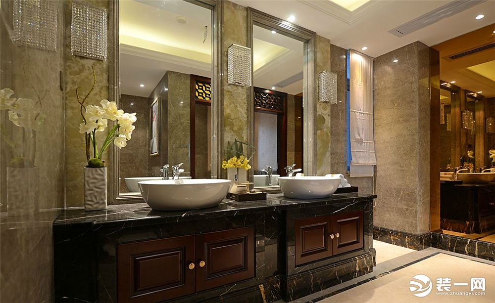 紫荆城四居室中式风格造价12万--卫生间