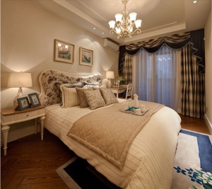 成都佳兆业广场二居室地中海风格造价6万--卧室