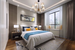 【宽度空间】奥元广场90平米现代风格--卧室