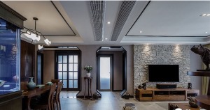 【灵山金壁设计】佛子自建房中式风格9.3万元造价客厅