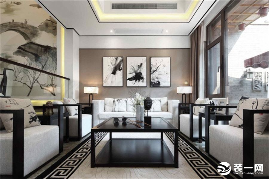 【东易力天装饰】郑州装饰公司原创设计师案例：新中式风格+客厅4