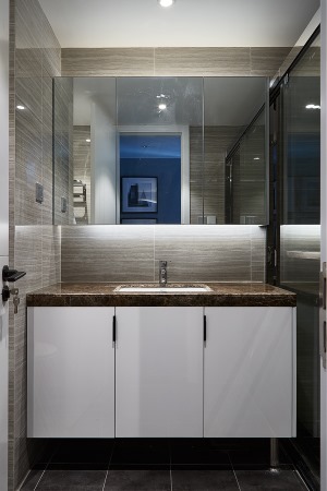 无锡国联恒园现代简约89平三居室现代风格洗手间