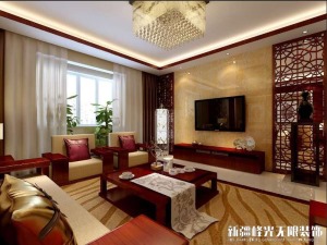 乌鲁木齐世界花园109平二居室中式风格客厅