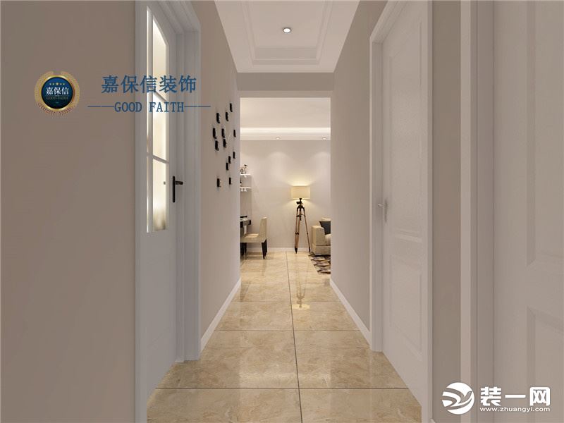 山花泰和府98平三居室现代风格-走廊效果图-设计师预约电话（微信）15634361234