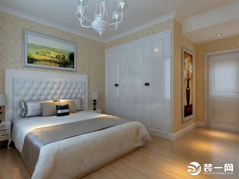 兰州115平米的房子装修成简欧风格三居室 卧室效果图