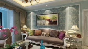 兰州170平米现代简约四居室装修效果图  沙发背景墙