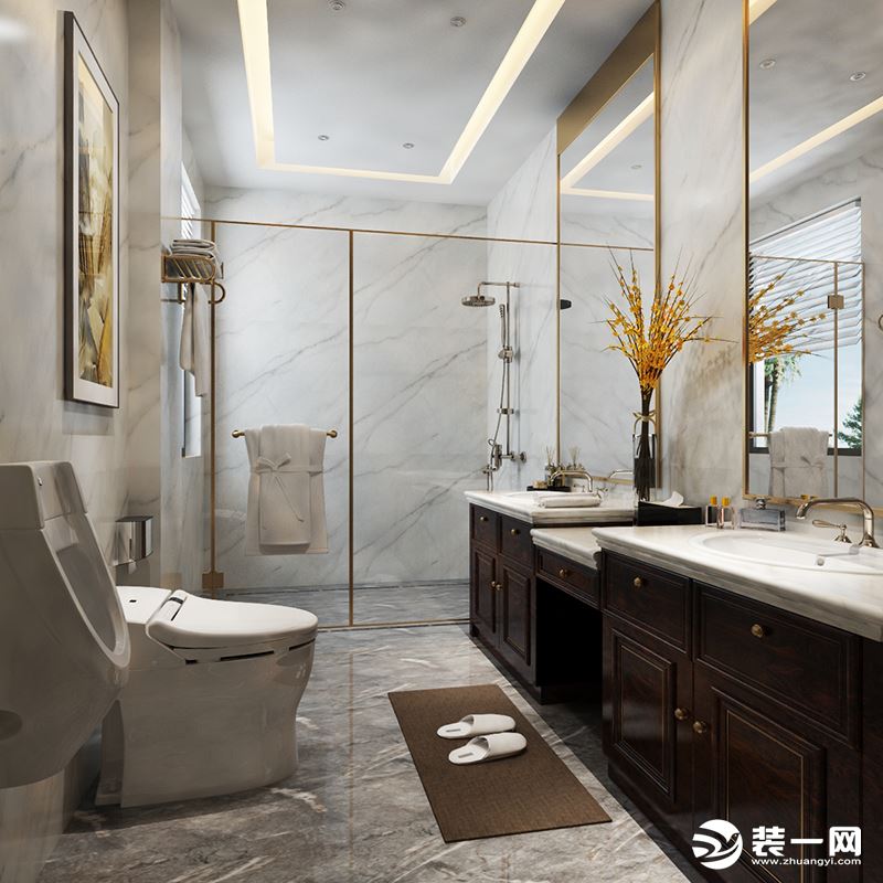珠海君华新城200平复式欧式风格卫生间装修效果图