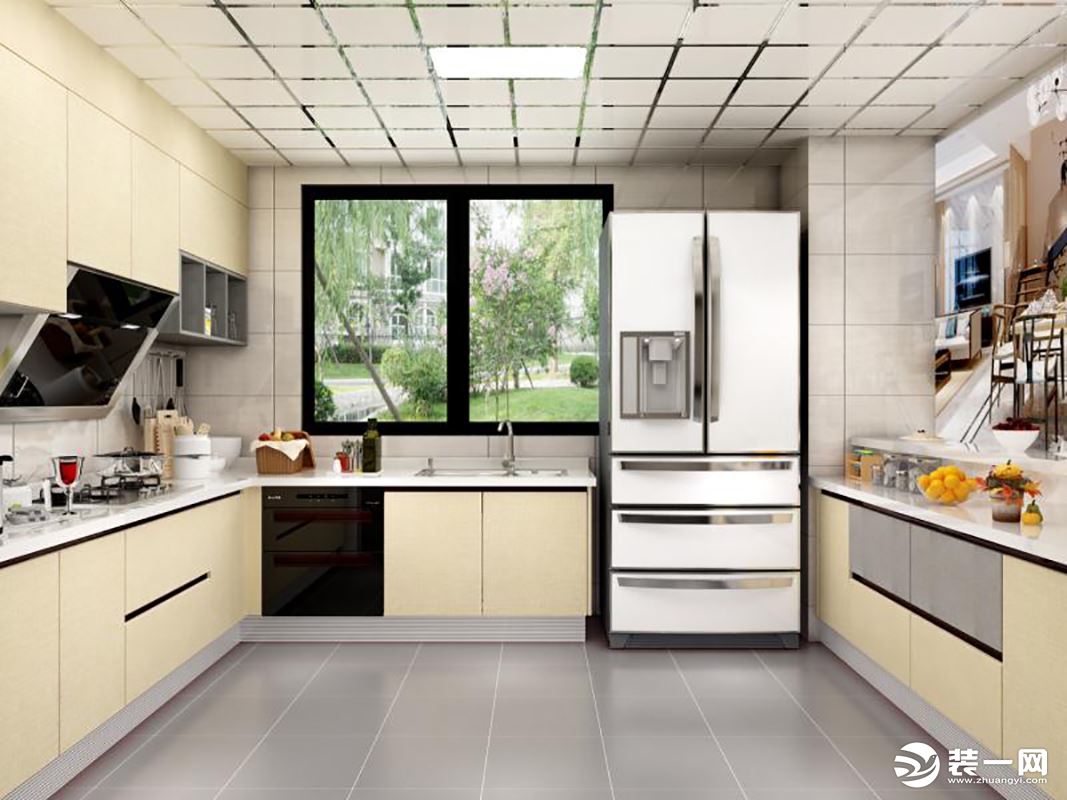 珠海华发水郡299平别墅新中式风格厨房装修效果图