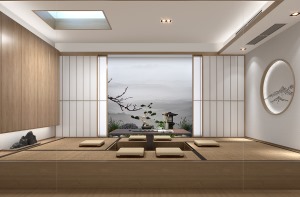 珠海龙腾湾251平复式新中式风格休闲室装修效果图
