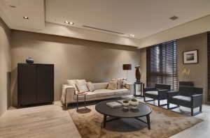 珠海华发新城128平三居室现代风格装修效果图