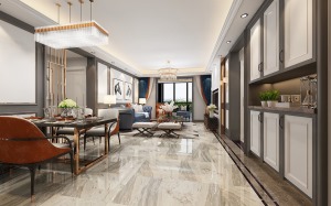 珠海华发蔚蓝堡160平四居室现代风格装修效果图