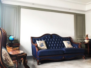 珠海五洲花城150平四居室现代美式风格装修实景图沙发