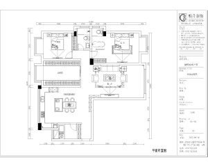 融晖城140平三居室现代风格效果图平面布置图