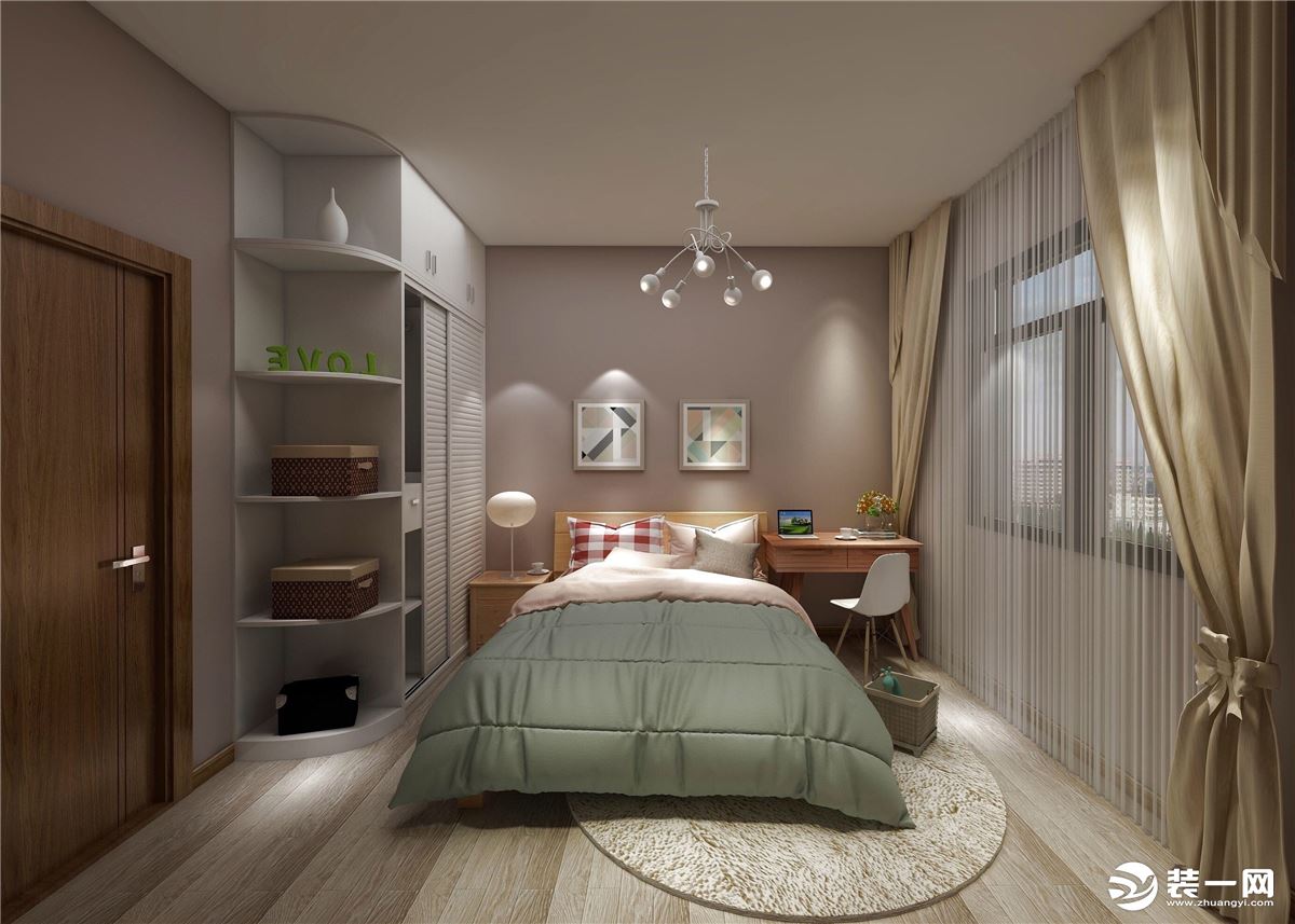 银豪锦湾110平三居室现代风格装修效果图