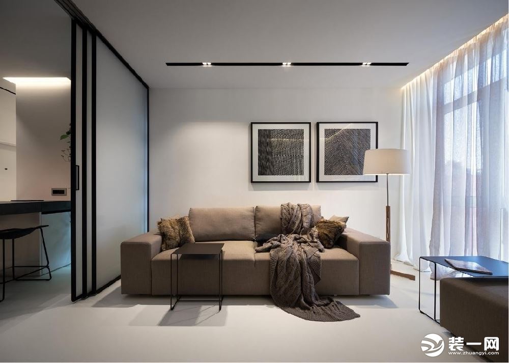 金海M-CITY60平二居室现代风格装修效果图