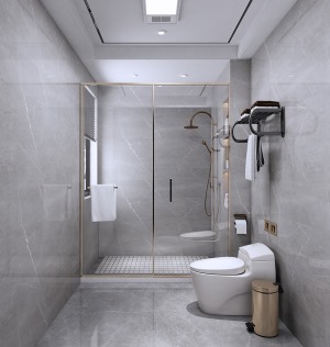 主卫空间方正，合理利用空间布局，淋浴房设计形成干湿分离，卫生间更加整洁干净