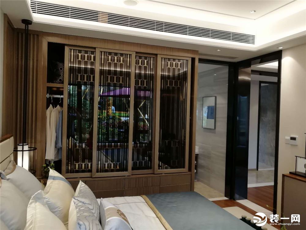 《青筑意家设计》 雍山郡 120平  新中式卧室效果图