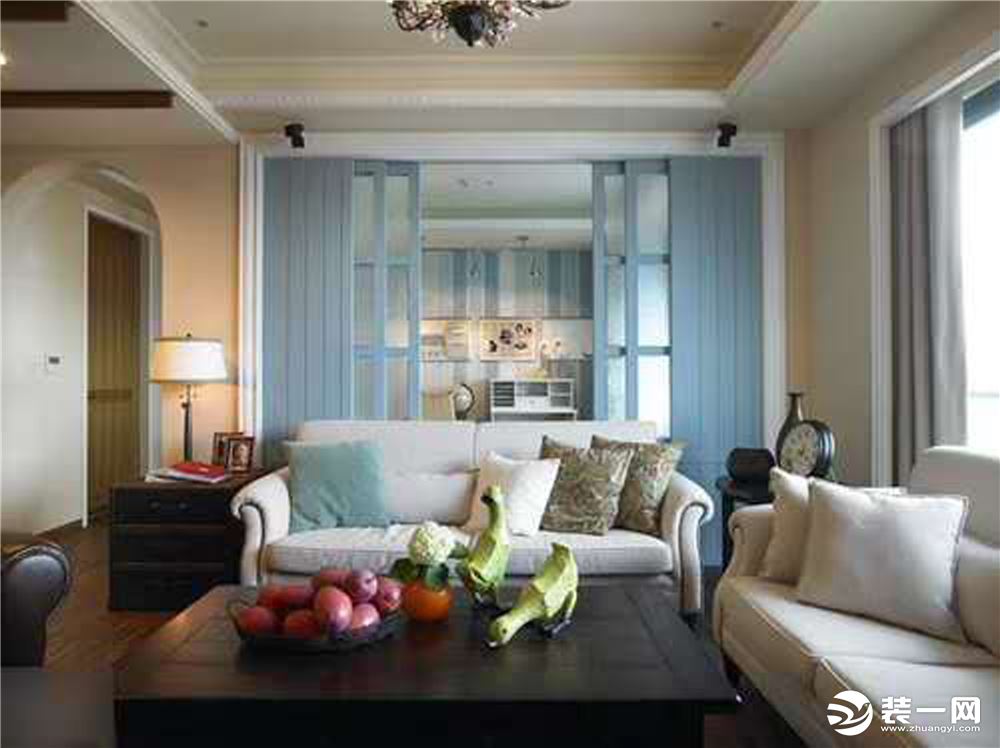 《青筑意家设计》 雍山郡120平三居室小美式装修效果图
