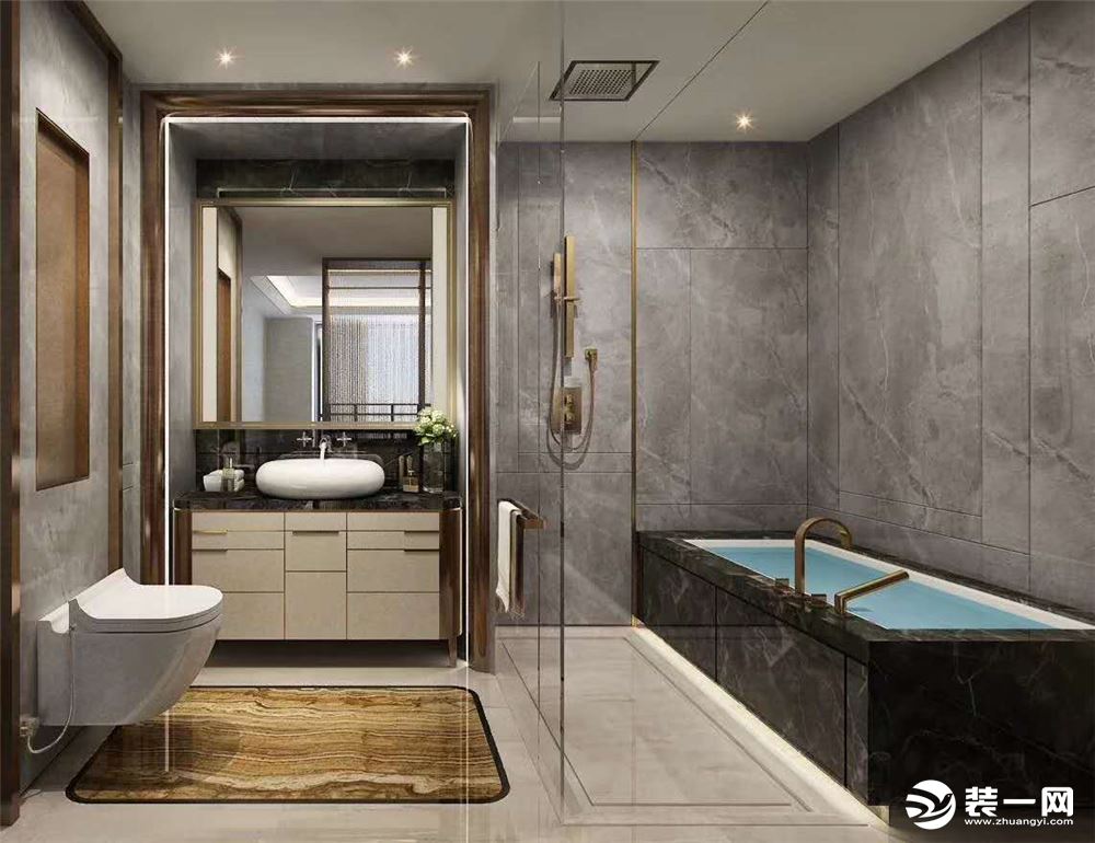 《青筑意家设计》 祥瑞城    130平   三居室    后现代 卫生间装修效果图