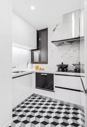 昆明艺顶装饰 星河庄园 北欧风格 二居室 80㎡ 造价88600元 厨房