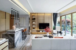 桂城150平四居室新中式风格装修效果图