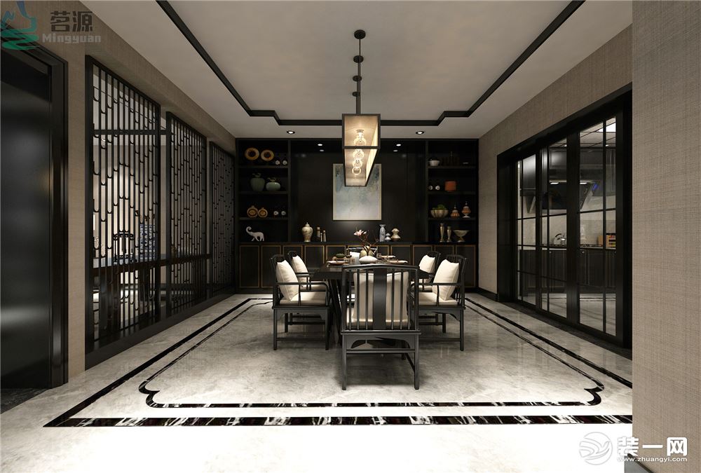滨江三号190平米中式风格装修效果图餐厅
