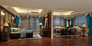 【汀本设计】自建别墅550平法式风格效果图 +卧室