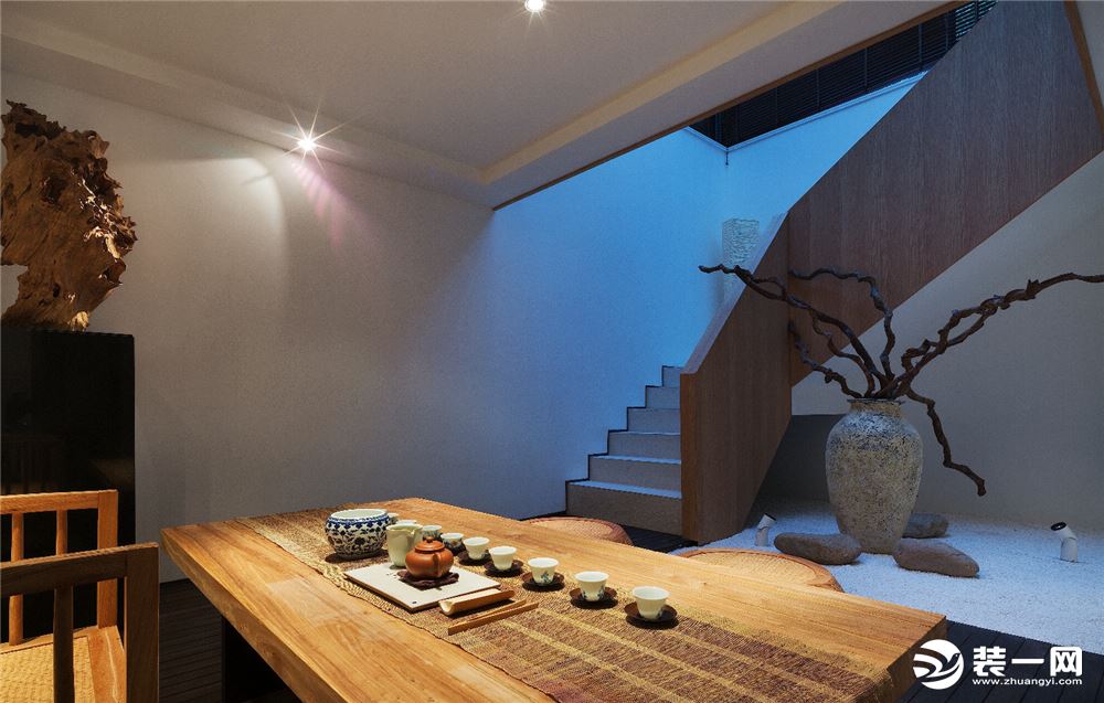 温州滨江九里三居室175平现代风格茶室装修效果图