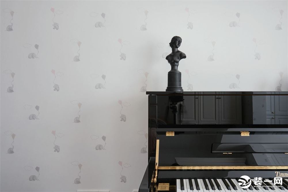 温州中梁金座三居室128平美式风格琴房装修效果图
