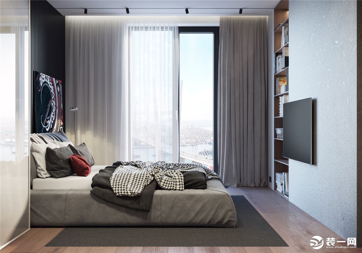 卧室——深凡装饰 香缇公馆125平平层三室 现代混搭风家装效果图