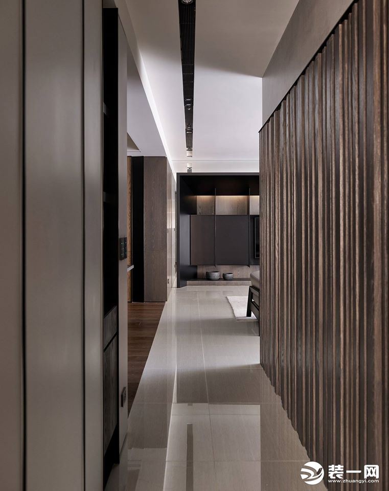 深凡装饰 中楠时代家园135平平层三室 现代风家装效果图-过道