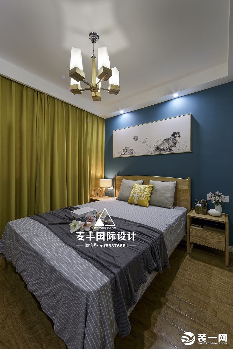 宁波麦丰装饰设计绿地海外滩100平日式风格家装图卧室