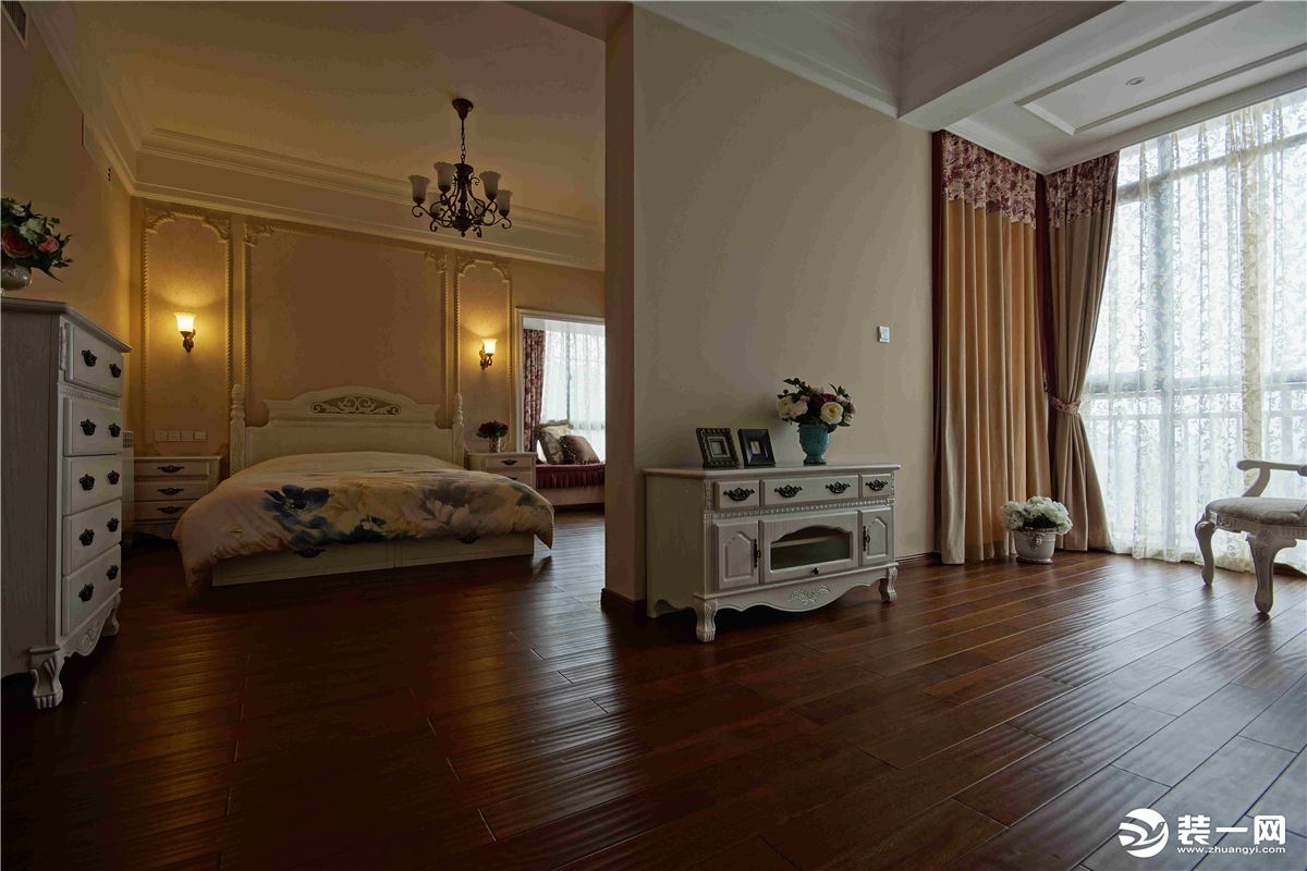 豪装天下丨美式风格别墅装修案例鉴赏 360平米 造价20万  卧室