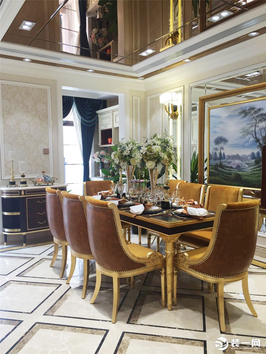 豪装天下丨龙湖别墅风格案例鉴赏 370平米 造价32万 餐厅