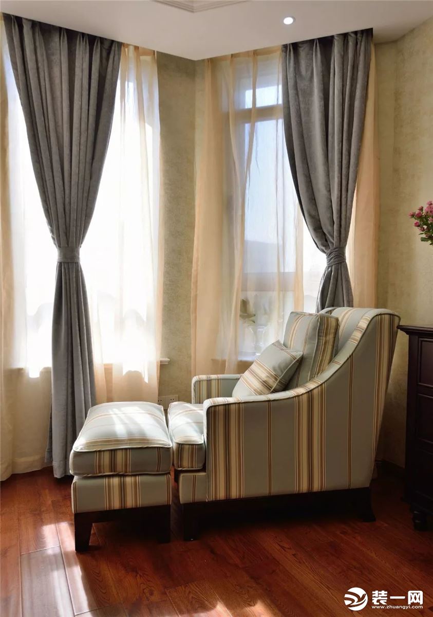 麦莎装饰 银城花园  美式风格 125㎡三居室  98000元  休闲区