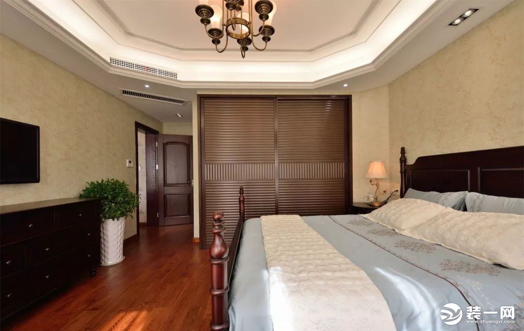 麦莎装饰 银城花园  美式风格 125㎡三居室  98000元  卧室