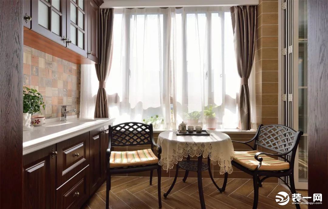 麦莎装饰 银城花园  美式风格 125㎡三居室  98000元  休闲区