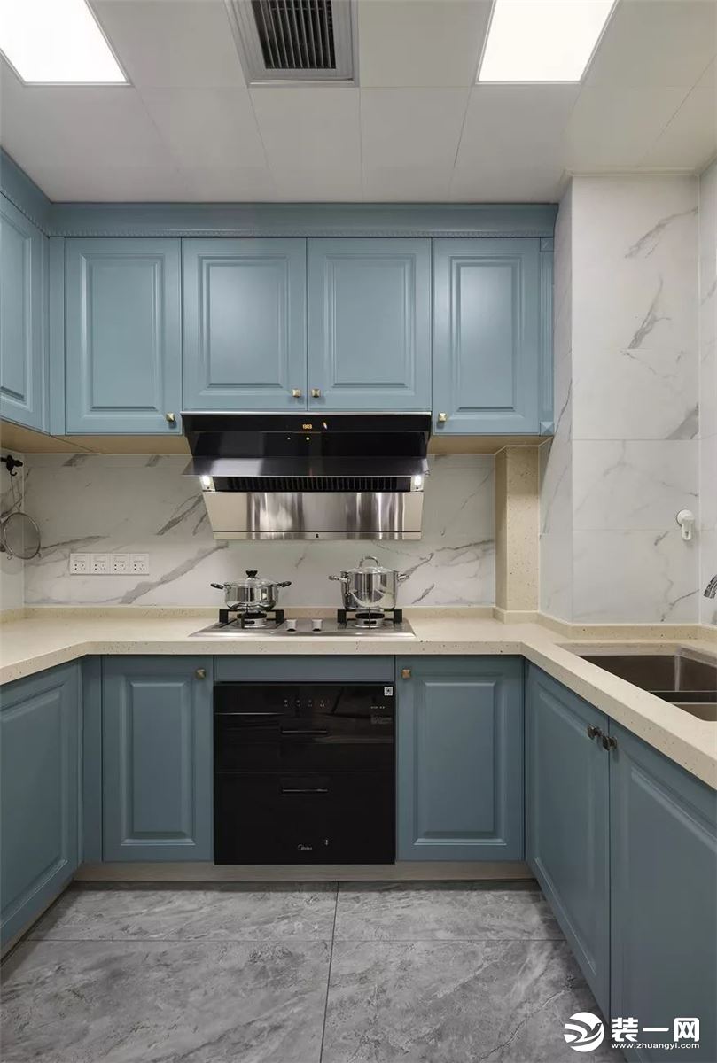 麦莎装饰 玫瑰湾  美式风格  110m2 三居室 108000元  厨房
