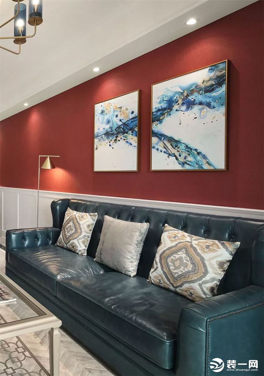 麦莎装饰 玫瑰湾  美式风格  110m2 三居室 108000元  背景墙