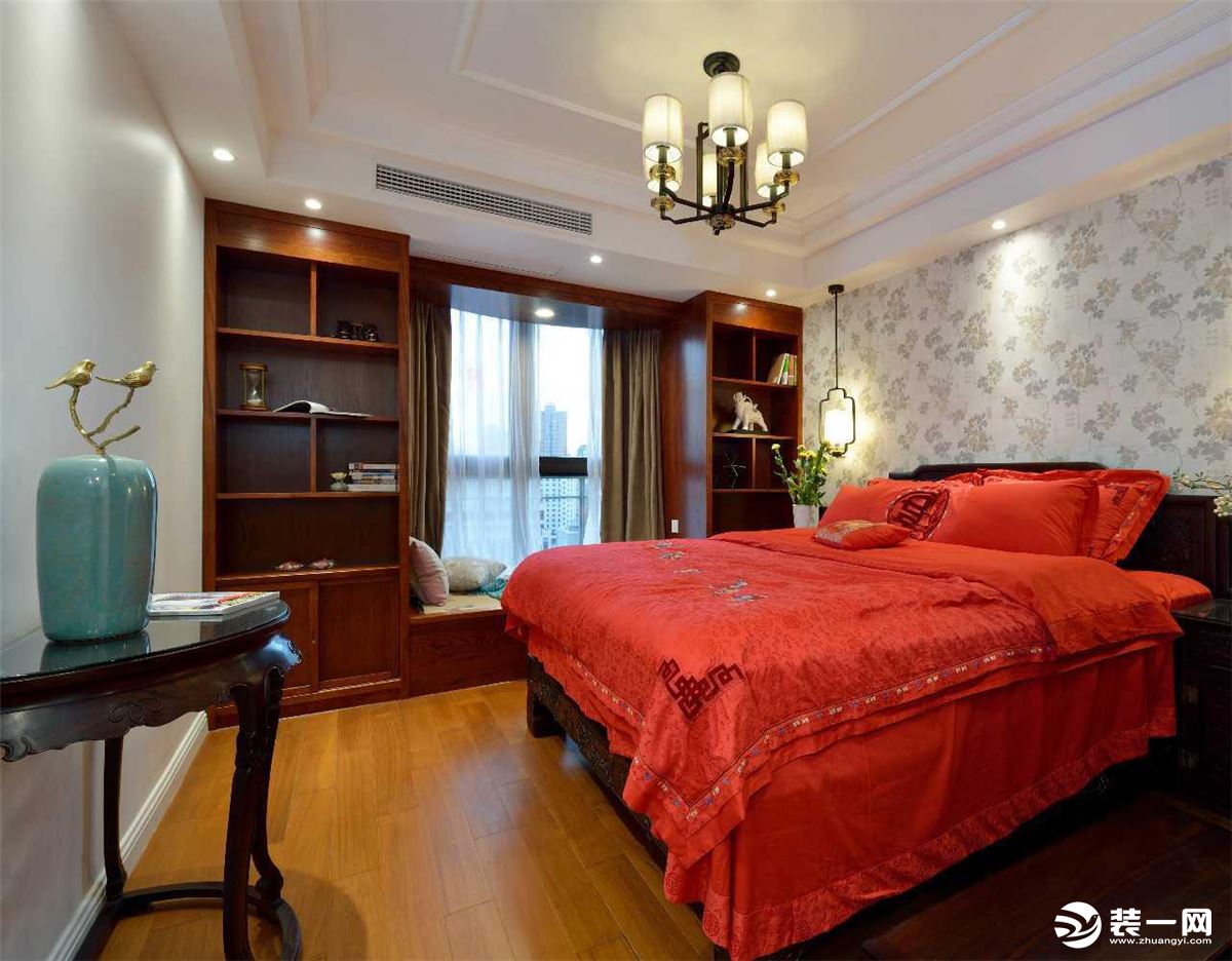 麦莎装饰 银城花园  中式 85㎡ 三居室 75000元  卧室