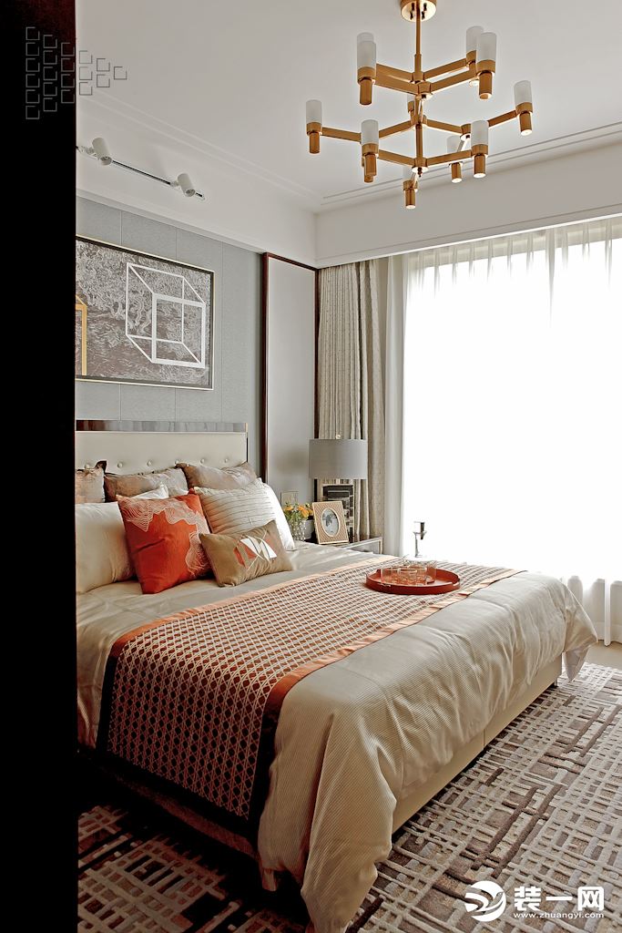 麦莎装饰 中航城  现代风格  129m2 三居室  135000元  卧室