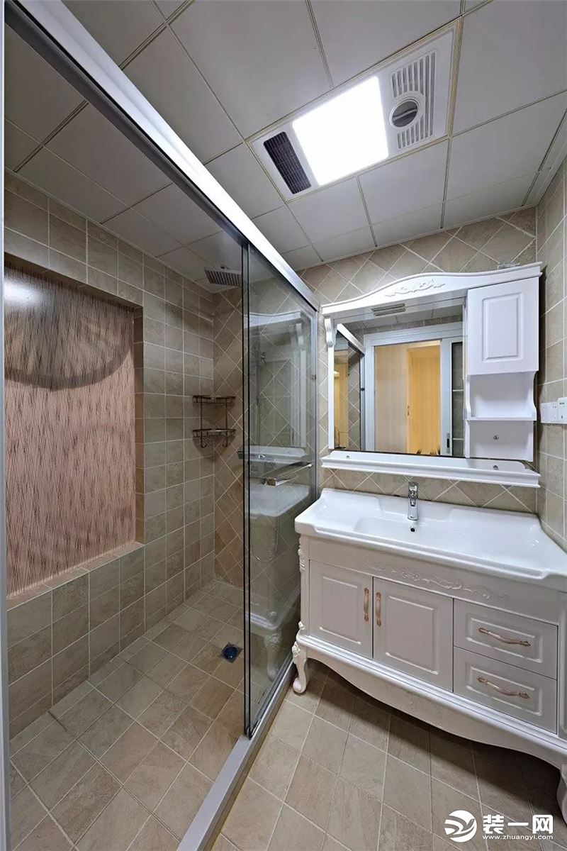 麦莎装饰   兴冶国际  美式风格  85m2  二居室  96000元  浴室柜