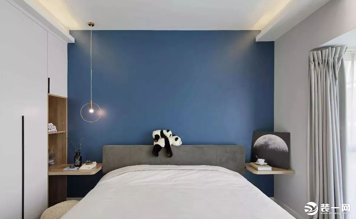 麦莎装饰 海伦国际 北欧风格 106m² 二居室 128000元  卧室