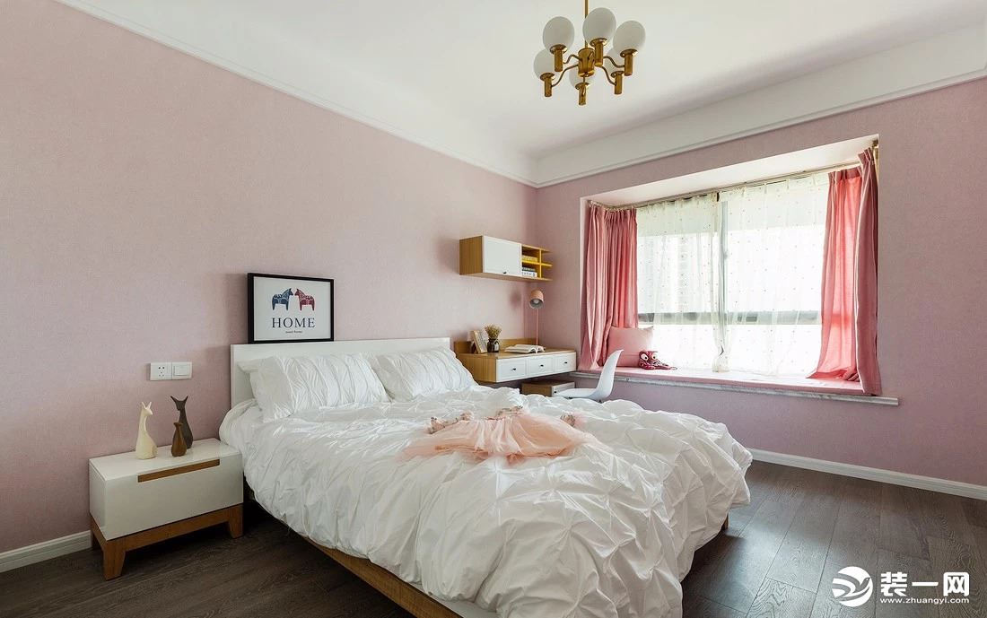 麦莎装饰 蓝光天娇城 现代风格 130m² 三居室 130000元  卧室