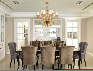 麦莎装饰 银城花园 简欧风格  85㎡ 二居室  75000元  餐厅