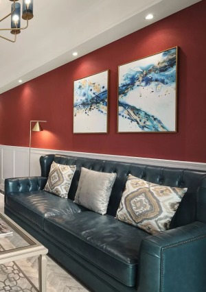 麦莎装饰 玫瑰湾  美式风格  110m² 三居室 108000元