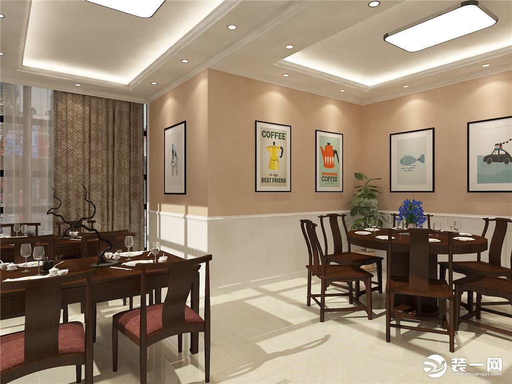大厅-250平私人会所饭店餐厅中式风格装修