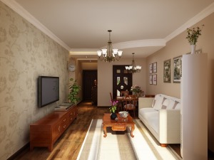 兰州88平米的二居室装修美式风格