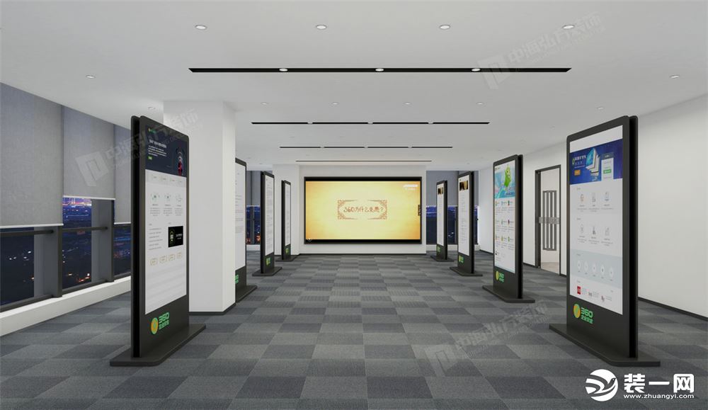展示厅效果图 南京VIVO大厦奇虎360+现代风格办公室